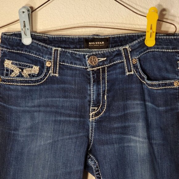 Big Star Woman's Blue Jeans Vintage Collection New Hazel Bootcut Jeans Size 31L - Picture 4 of 12